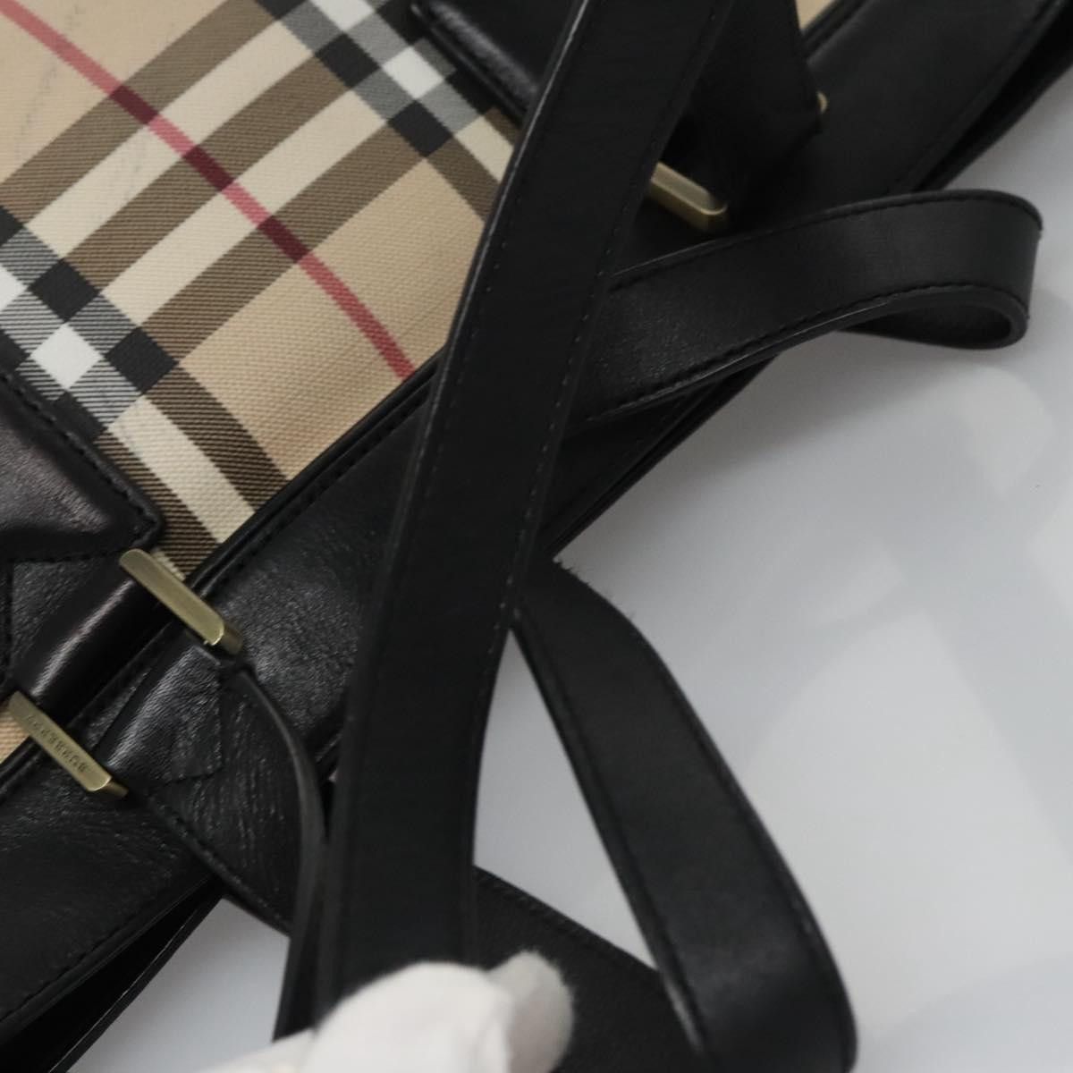 Burberry Nova Check Beige Canvas Tote Bag (Pre-Owned) Size ONE SIZE - 14 Thumbnail