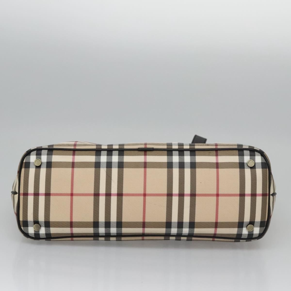 Burberry Nova Check Beige Canvas Tote Bag (Pre-Owned) Size ONE SIZE - 7 Thumbnail