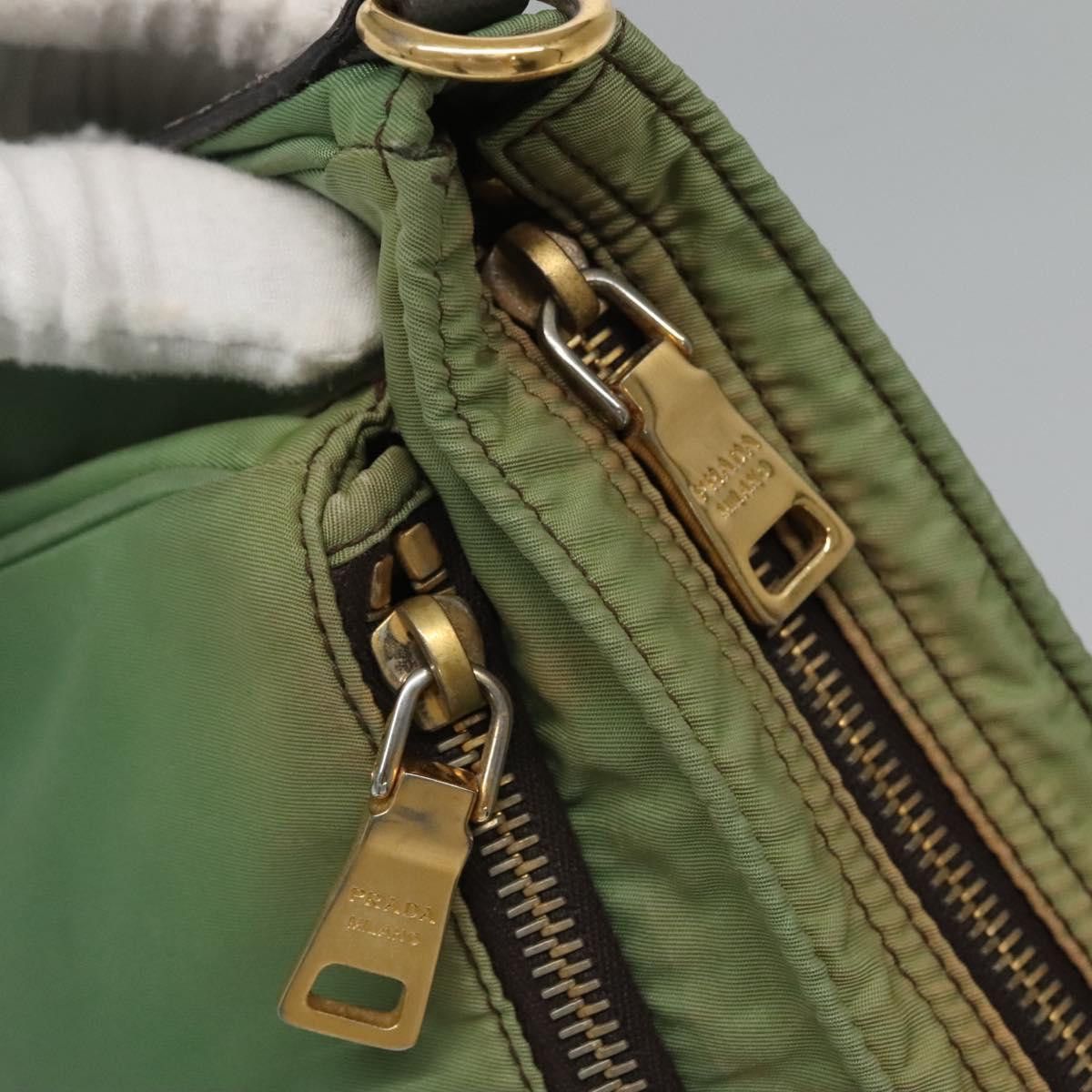 Prada Tessuto Green Synthetic Shoulder Bag (Pre-Owned) Size ONE SIZE - 10 Thumbnail