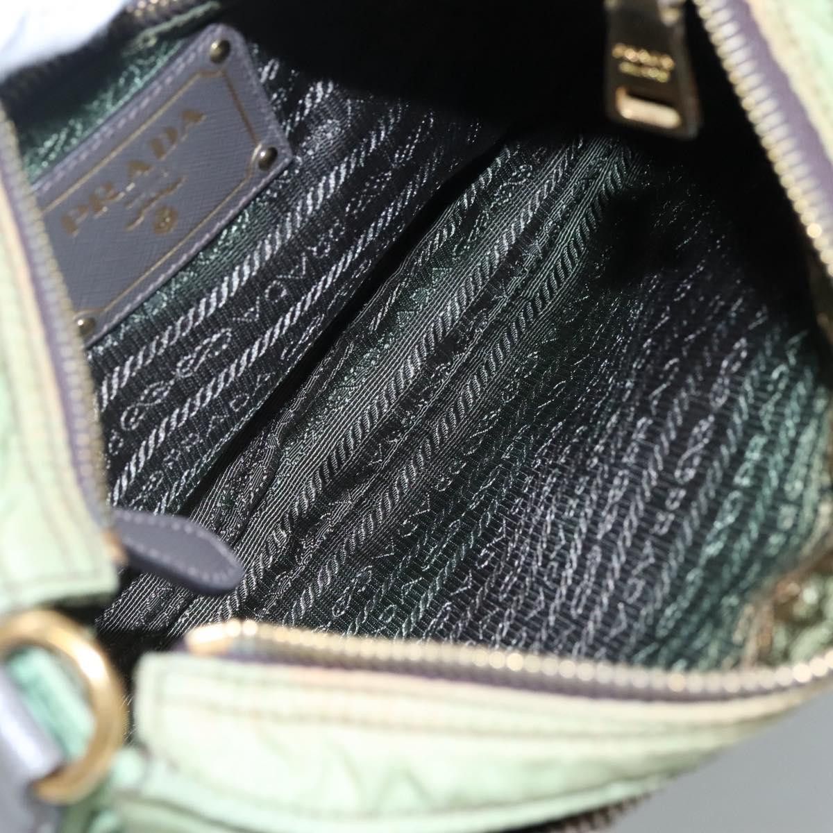 Prada Tessuto Green Synthetic Shoulder Bag (Pre-Owned) Size ONE SIZE - 11 Thumbnail