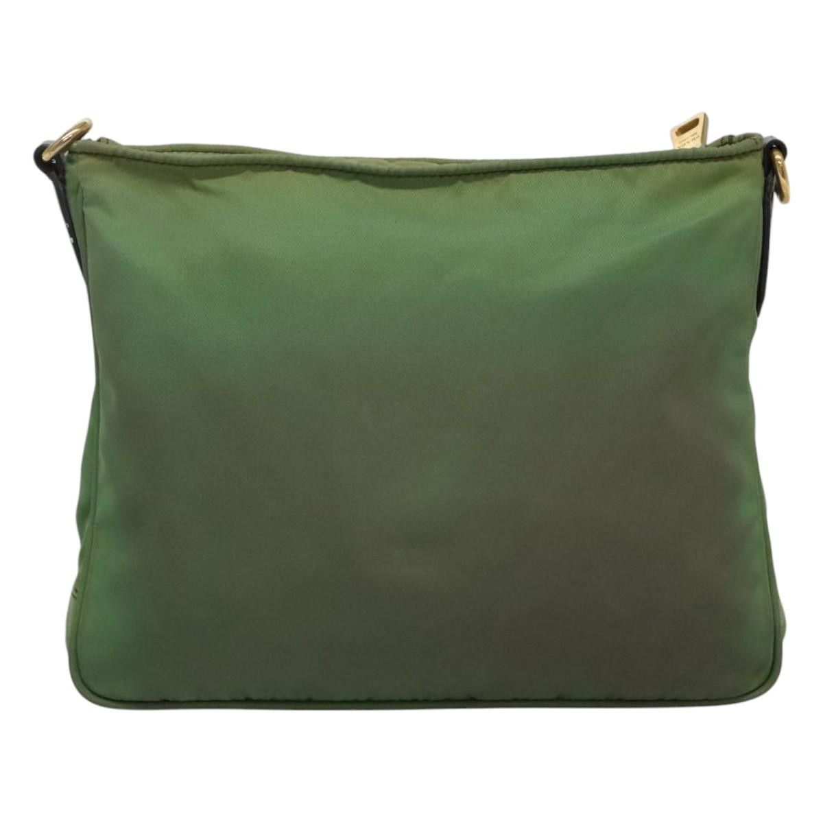 Prada Tessuto Green Synthetic Shoulder Bag (Pre-Owned) Size ONE SIZE - 2 Thumbnail