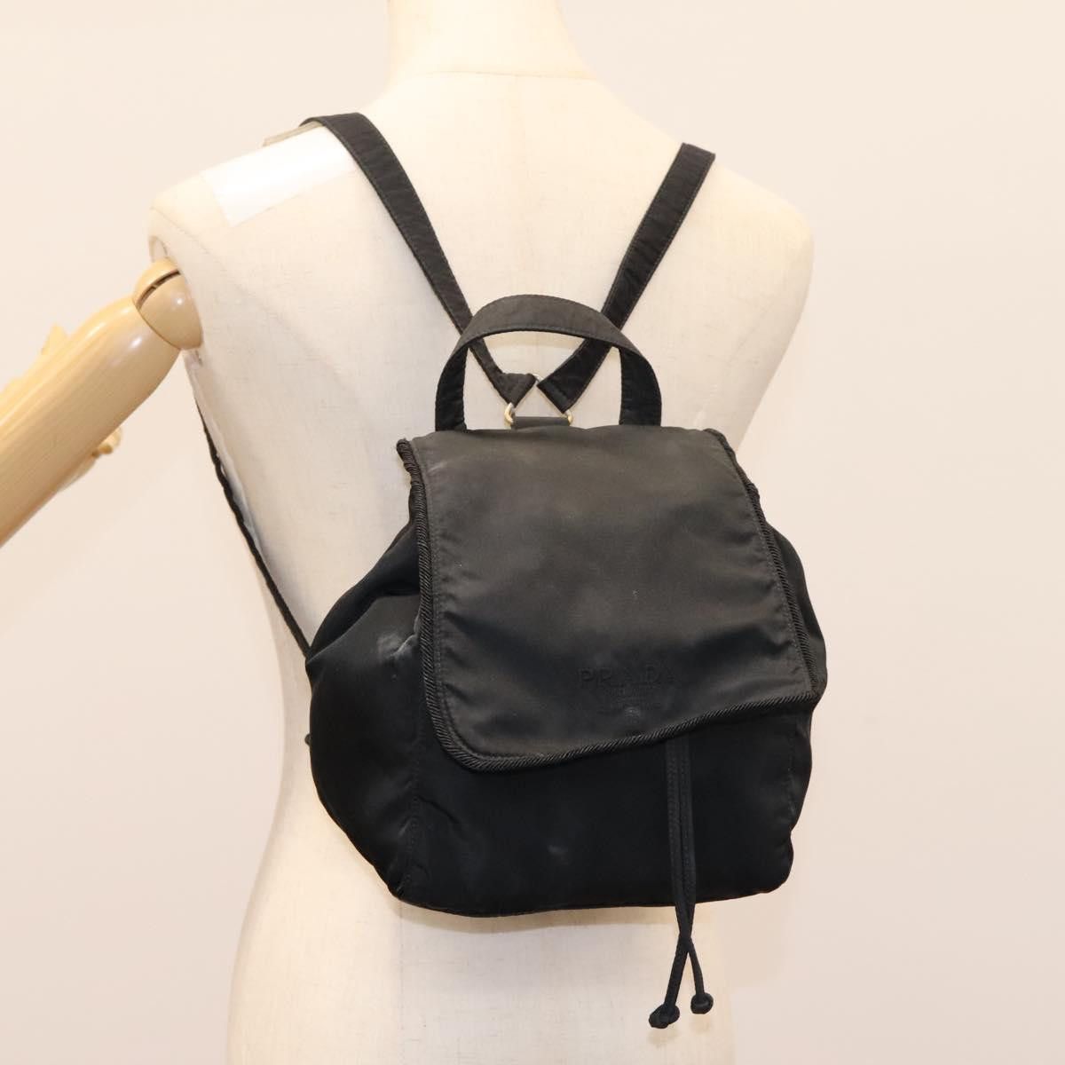 Prada Tessuto Black Synthetic Backpack Bag (Pre-Owned) Size ONE SIZE - 12 Thumbnail