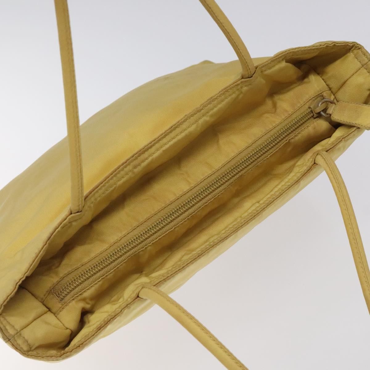 Prada Re-Nylon Yellow Synthetic Handbag (Pre-Owned) Size ONE SIZE - 13 Thumbnail