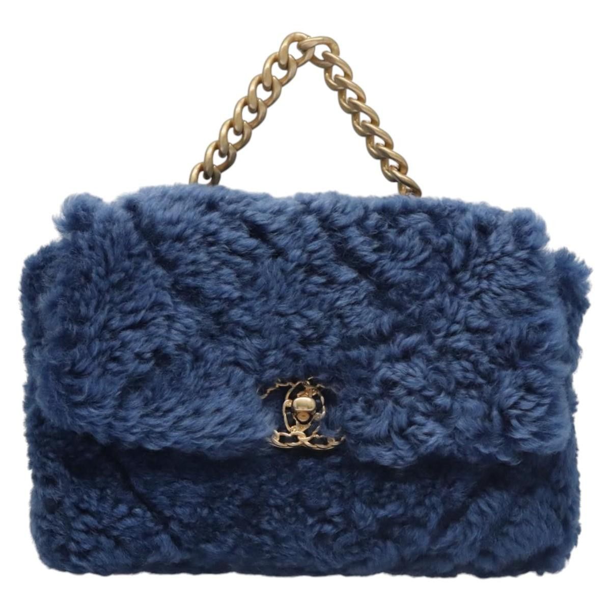 Chanel 19 Blue Wool Shoulder Bag (Pre-Owned) Size ONE SIZE - 17 Thumbnail