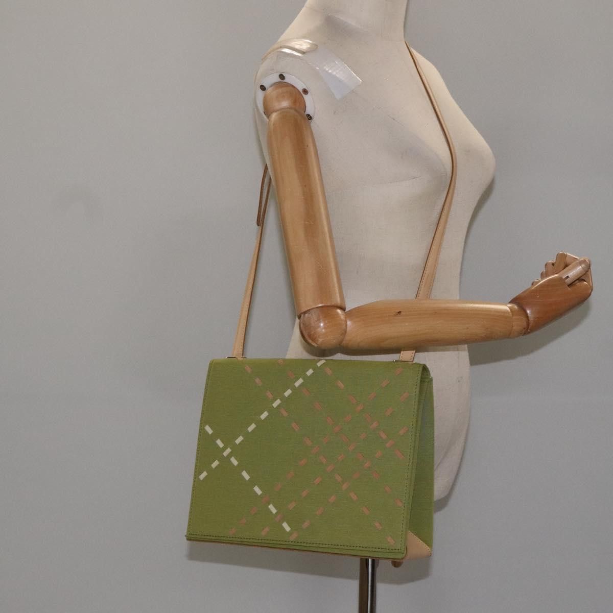 Burberry Green Canvas Shoulder Bag (Pre-Owned) Size ONE SIZE - 11 Thumbnail