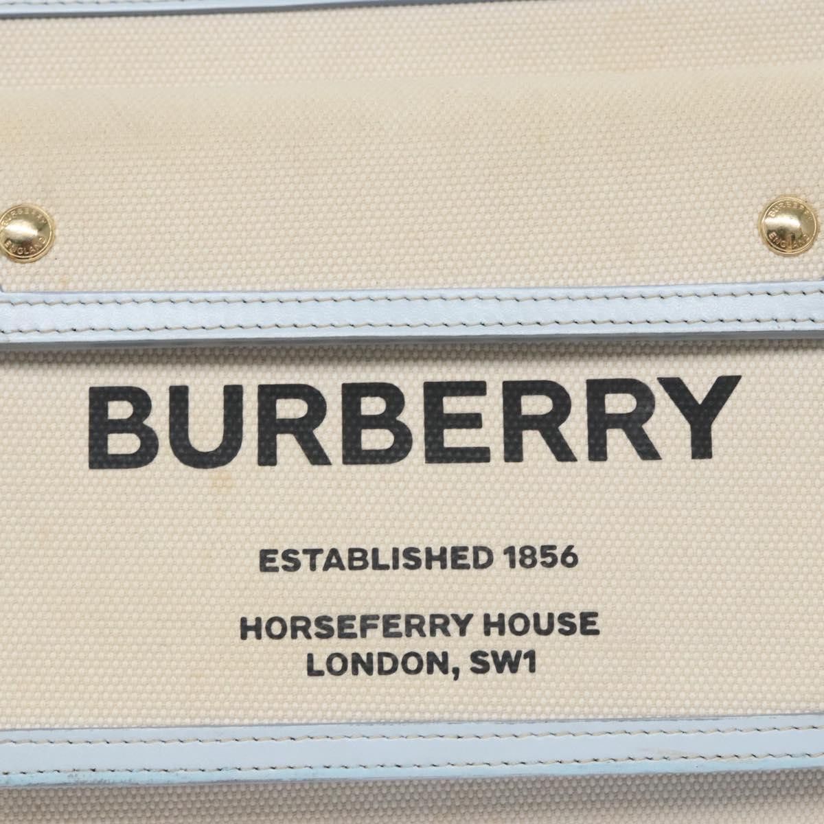 Burberry Horseferry Beige Canvas Handbag (Pre-Owned) Size ONE SIZE - 16 Thumbnail
