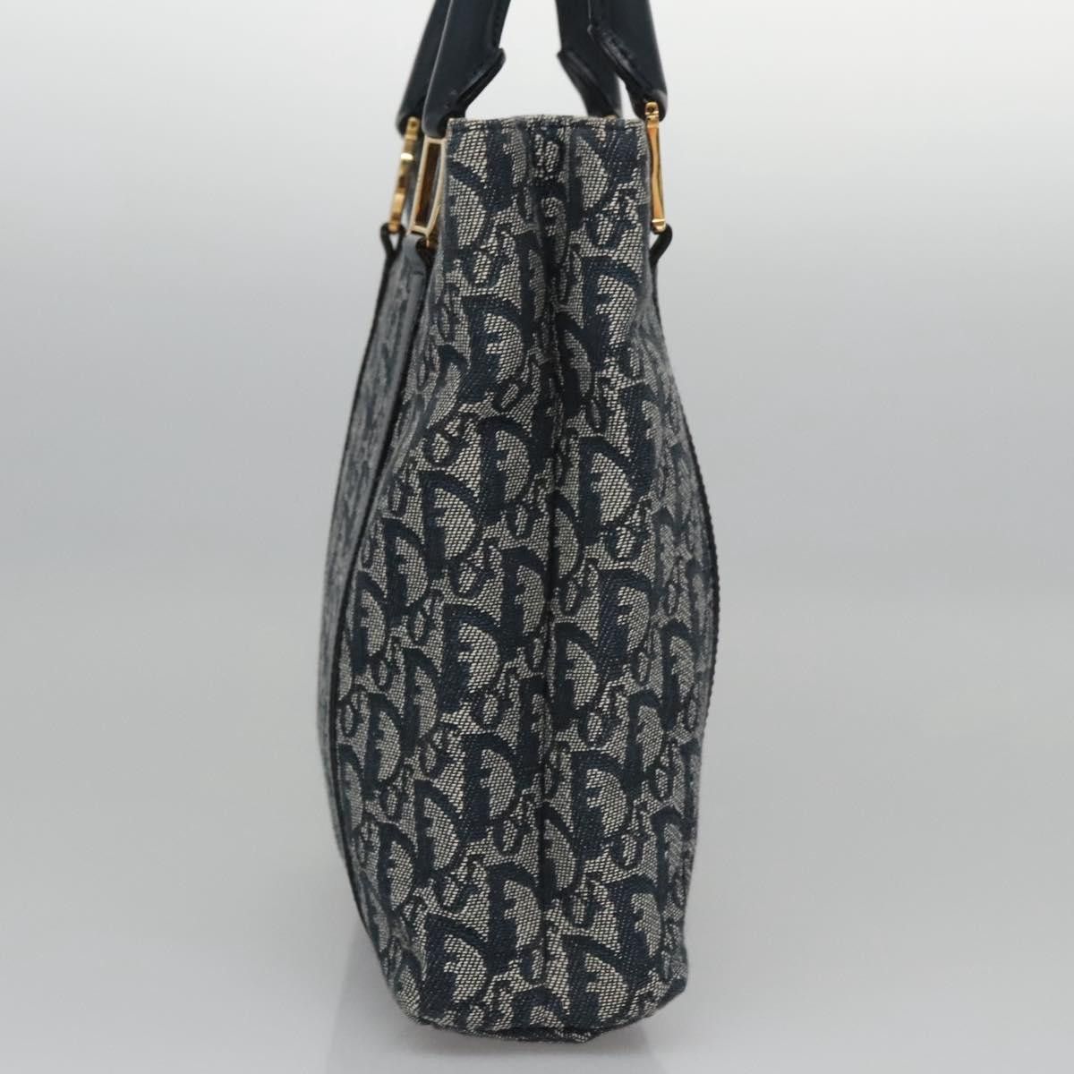 Dior Trotter Navy Canvas Tote Bag (Pre-Owned) Size ONE SIZE - 3 Thumbnail