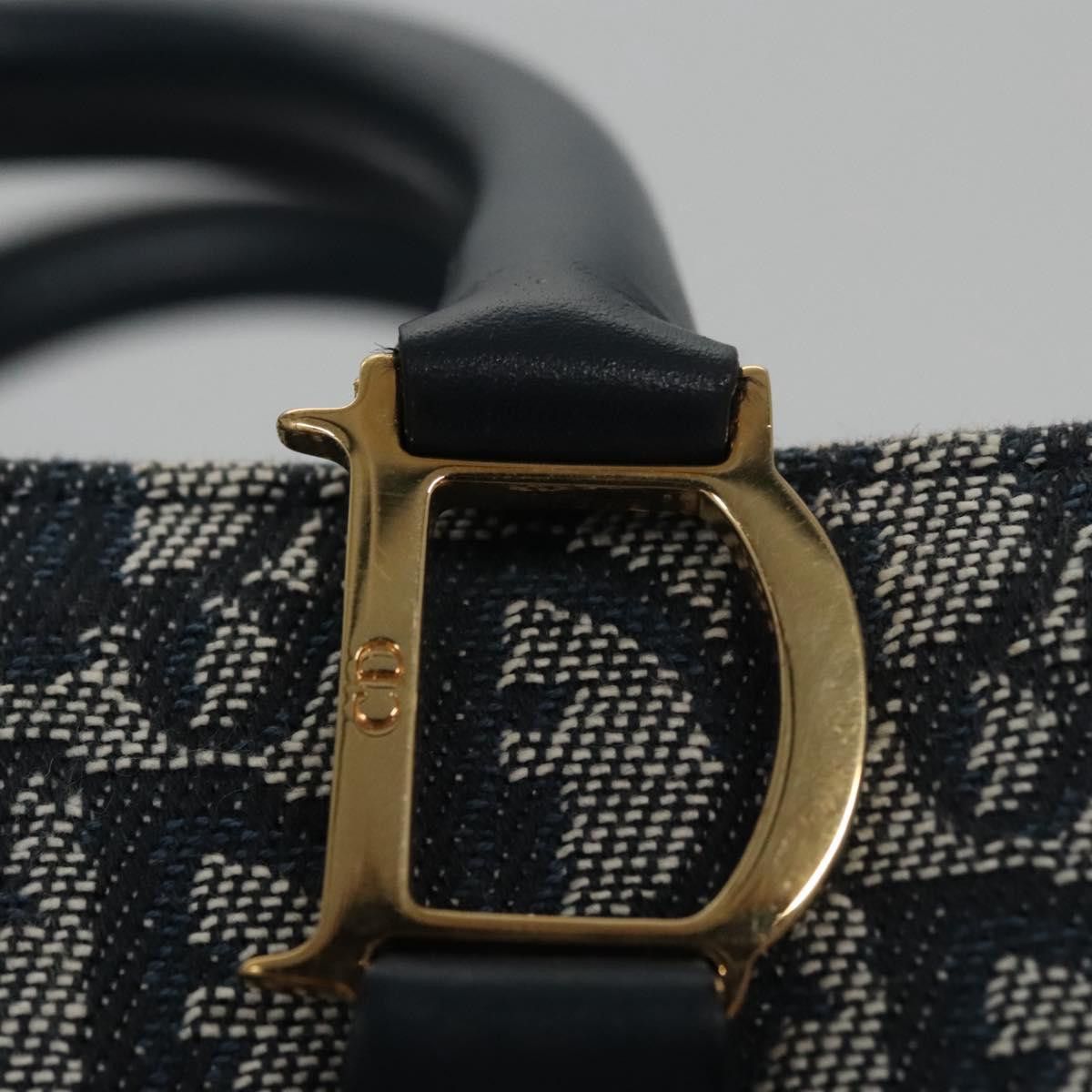 Dior Trotter Navy Canvas Tote Bag (Pre-Owned) Size ONE SIZE - 11 Thumbnail