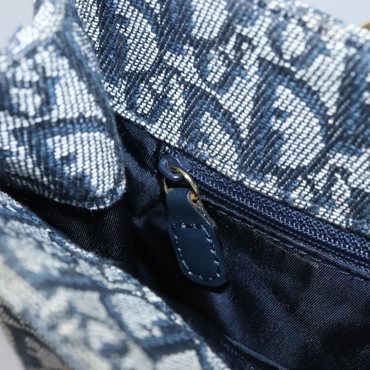 Dior Trotter Navy Canvas Tote Bag (Pre-Owned) Size ONE SIZE - 12 Thumbnail