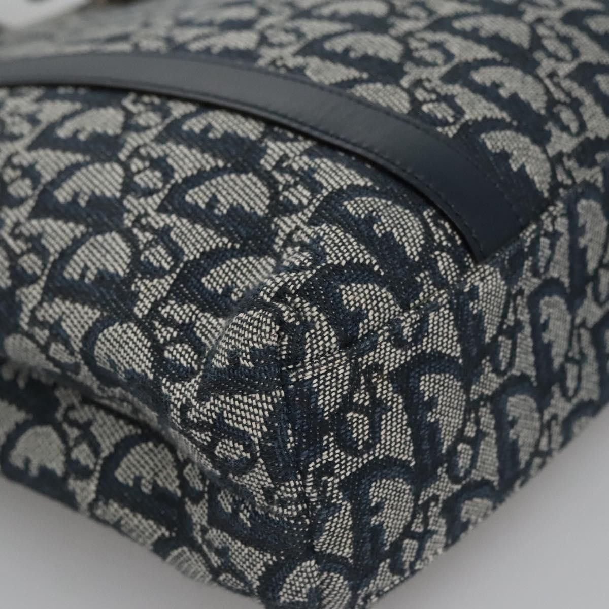 Dior Trotter Navy Canvas Tote Bag (Pre-Owned) Size ONE SIZE - 7 Thumbnail