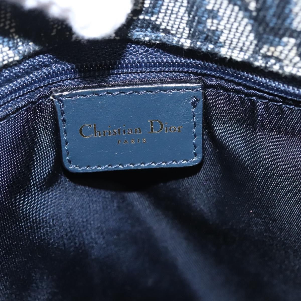 Dior Trotter Navy Canvas Tote Bag (Pre-Owned) Size ONE SIZE - 14 Thumbnail