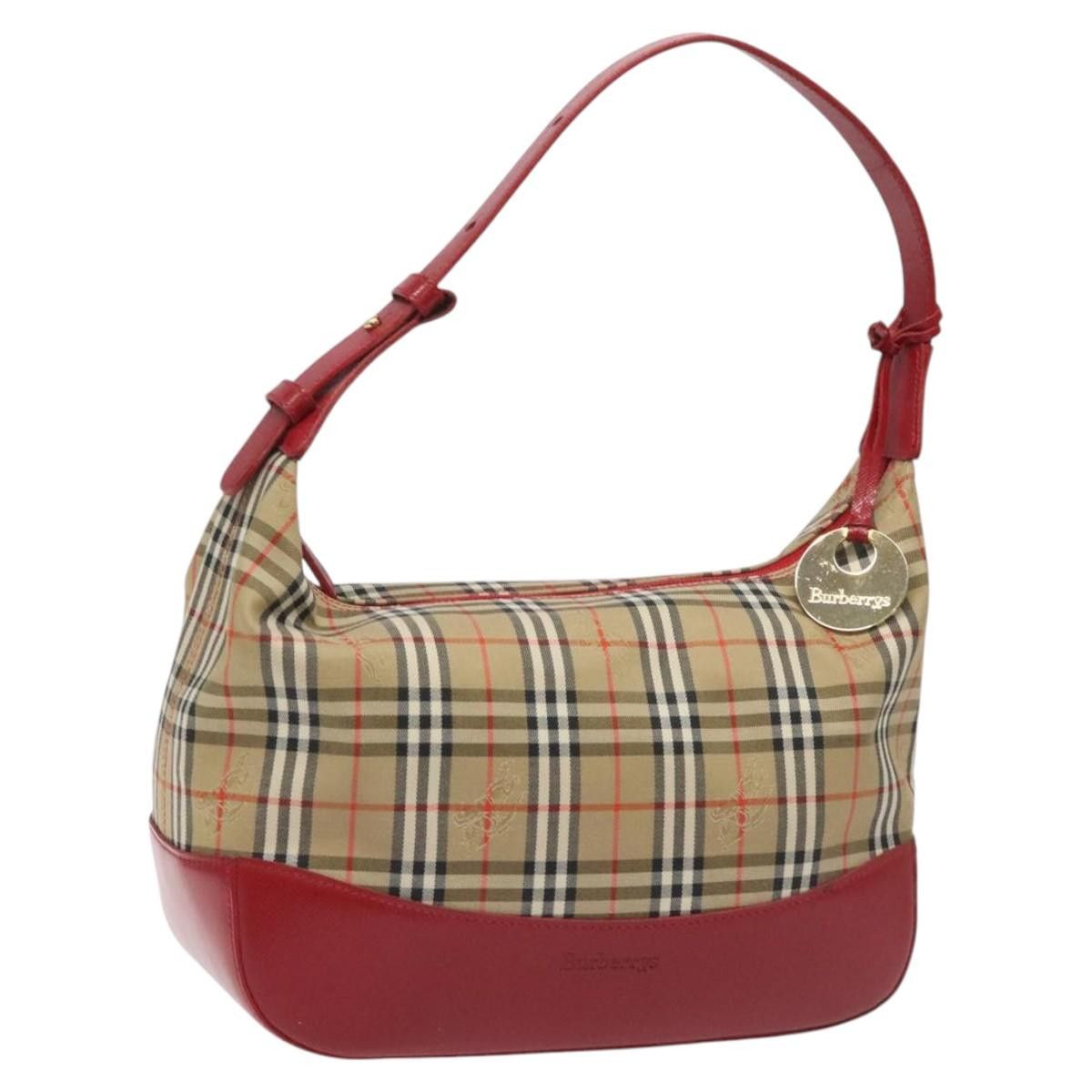 Burberry Nova Check Beige Canvas Shoulder Bag (Pre-Owned) Size ONE SIZE - 20 Thumbnail