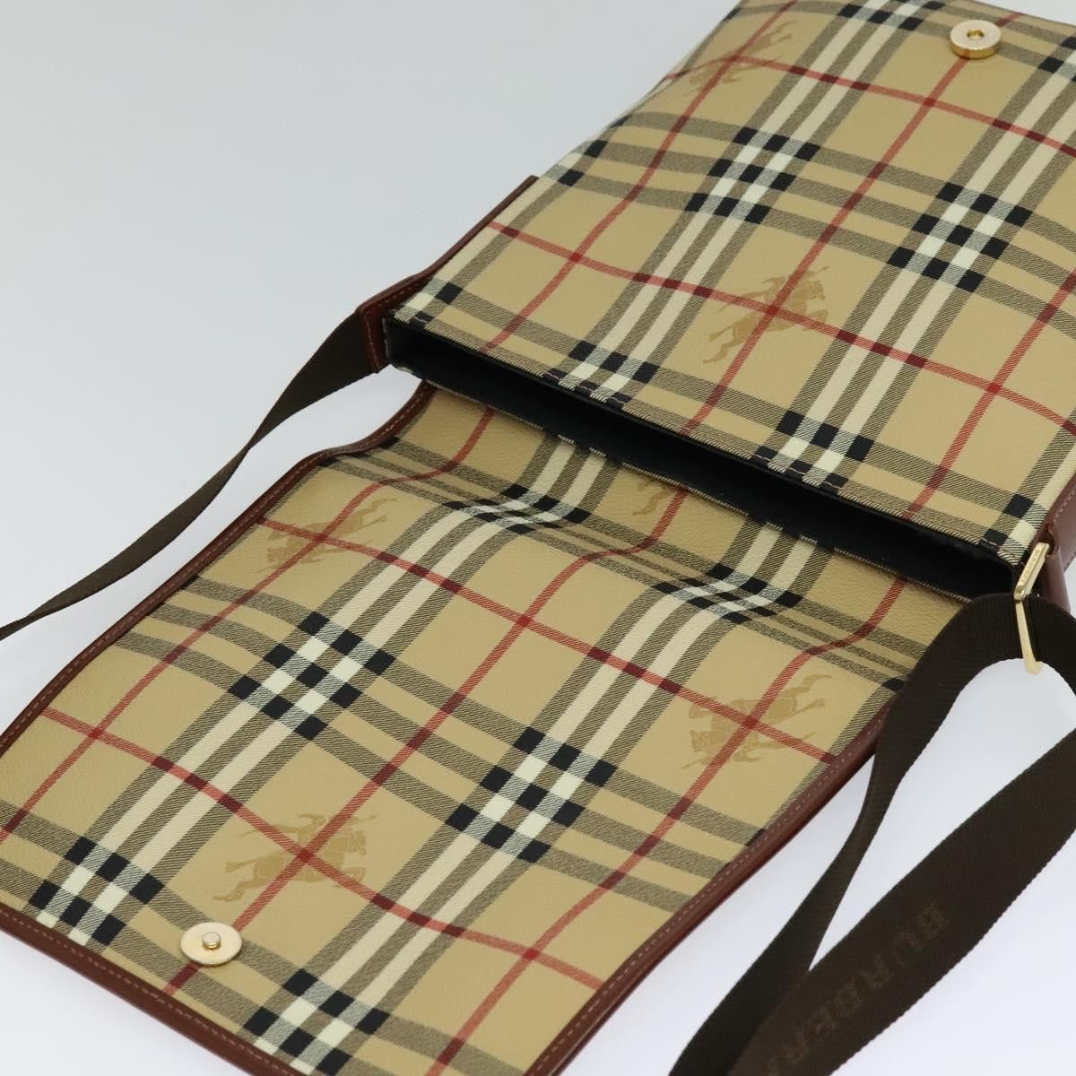 Burberry Nova Check Beige Canvas Shoulder Bag (Pre-Owned) Size ONE SIZE - 13 Thumbnail