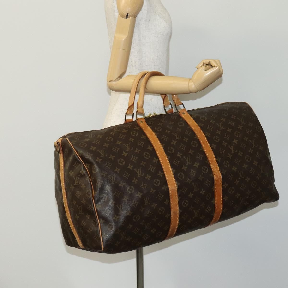 Louis Vuitton Keepall 60 Brown Canvas Travel Bag (Pre-Owned) Size ONE SIZE - 15 Thumbnail