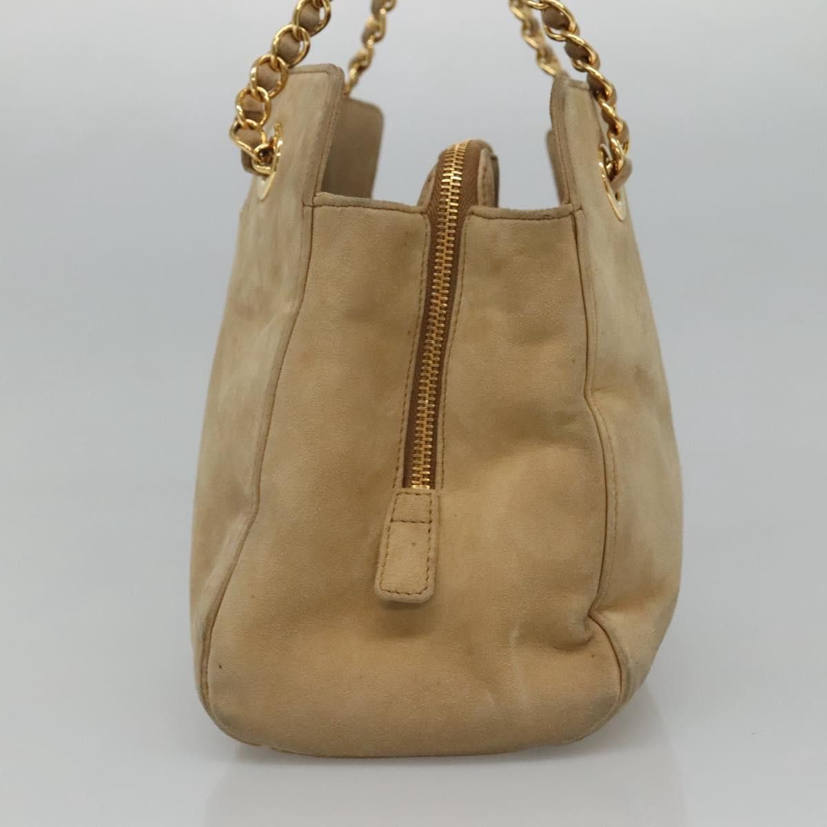 Prada Beige Suede Shoulder Bag (Pre-Owned) Size ONE SIZE - 4 Thumbnail
