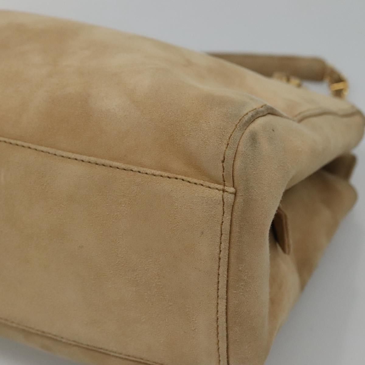 Prada Beige Suede Shoulder Bag (Pre-Owned) Size ONE SIZE - 6 Thumbnail