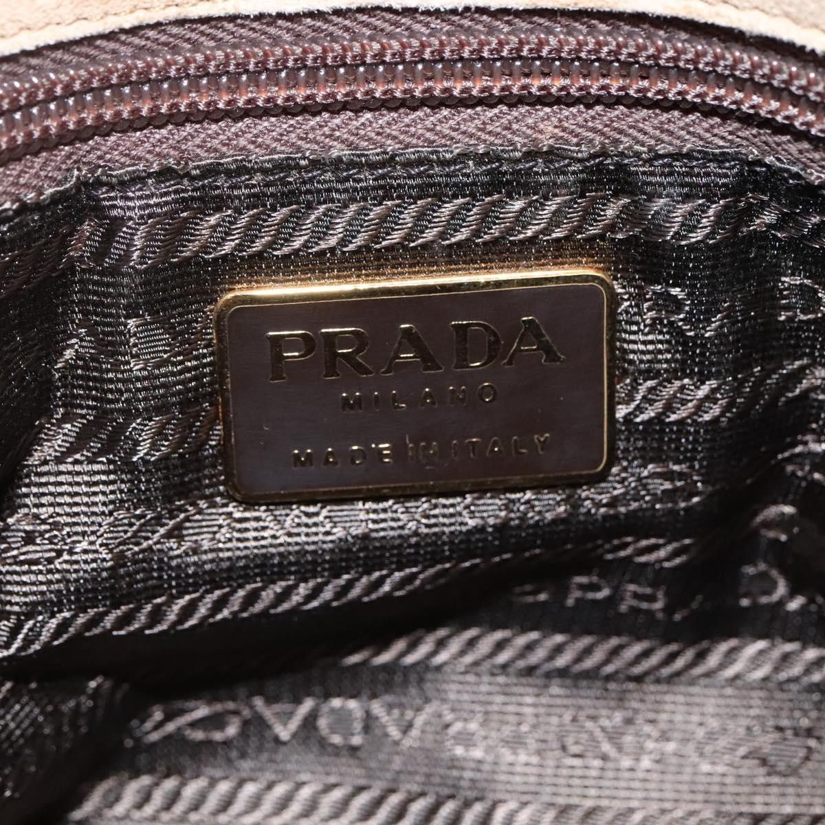 Prada Beige Suede Shoulder Bag (Pre-Owned) Size ONE SIZE - 17 Thumbnail