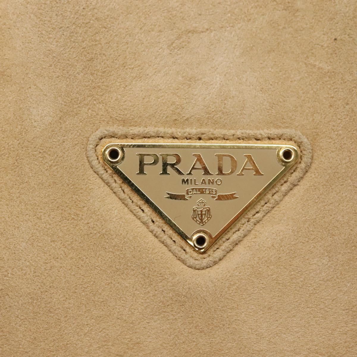 Prada Beige Suede Shoulder Bag (Pre-Owned) Size ONE SIZE - 18 Thumbnail