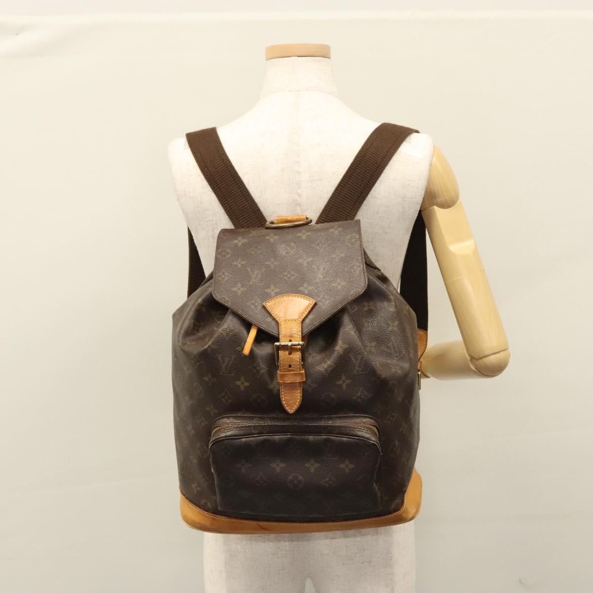 Louis Vuitton Montsouris Brown Canvas Backpack Bag (Pre-Owned) Size ONE SIZE - 18 Thumbnail