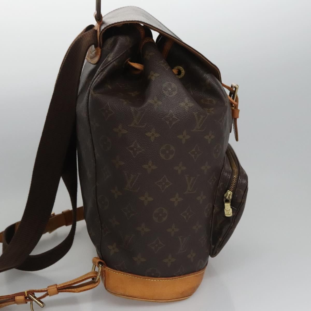 Louis Vuitton Montsouris Brown Canvas Backpack Bag (Pre-Owned) Size ONE SIZE - 4 Thumbnail
