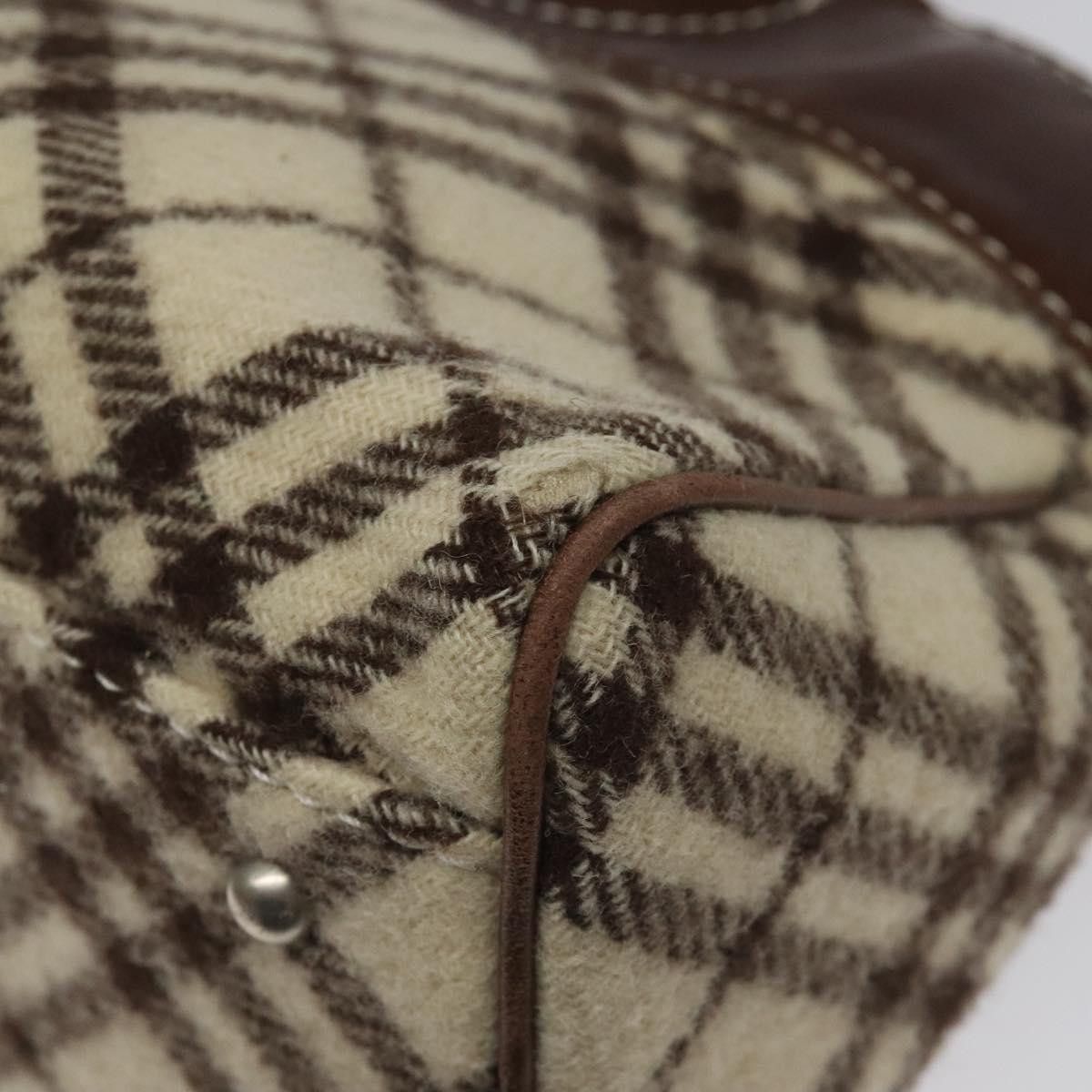 Burberry Nova Check Black Wool Handbag (Pre-Owned) Size ONE SIZE - 9 Thumbnail