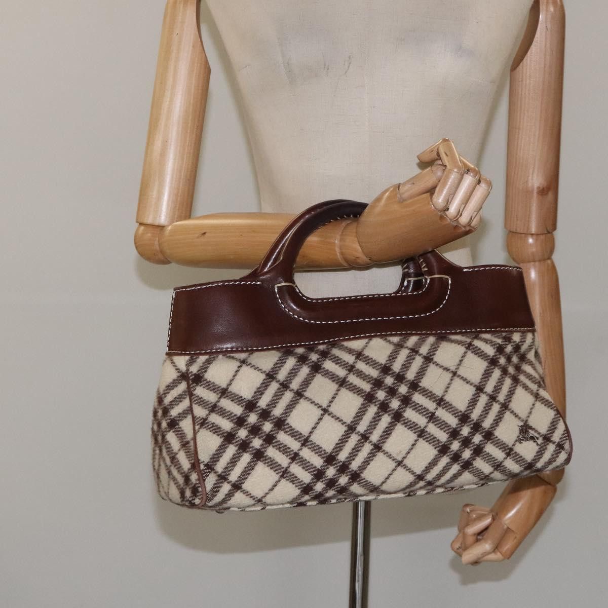 Burberry Nova Check Black Wool Handbag (Pre-Owned) Size ONE SIZE - 13 Thumbnail