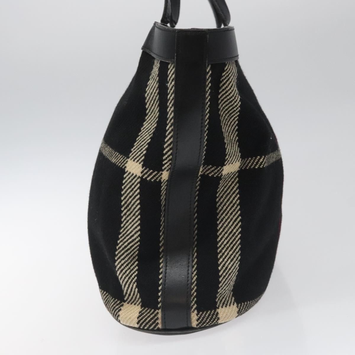 Burberry Nova Check Black Wool Tote Bag (Pre-Owned) Size ONE SIZE - 4 Thumbnail