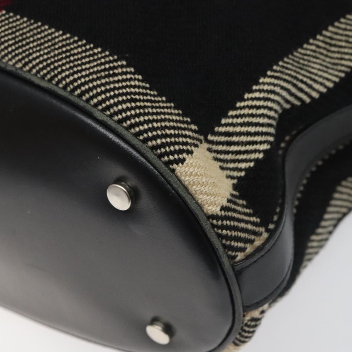 Burberry Nova Check Black Wool Tote Bag (Pre-Owned) Size ONE SIZE - 7 Thumbnail