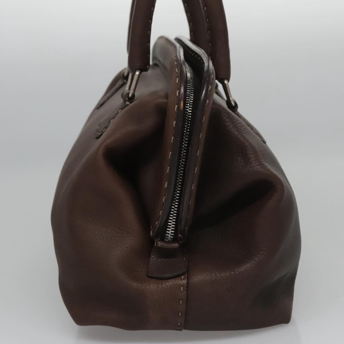 Fendi Selleria Brown Leather Handbag (Pre-Owned) Size ONE SIZE - 3 Thumbnail