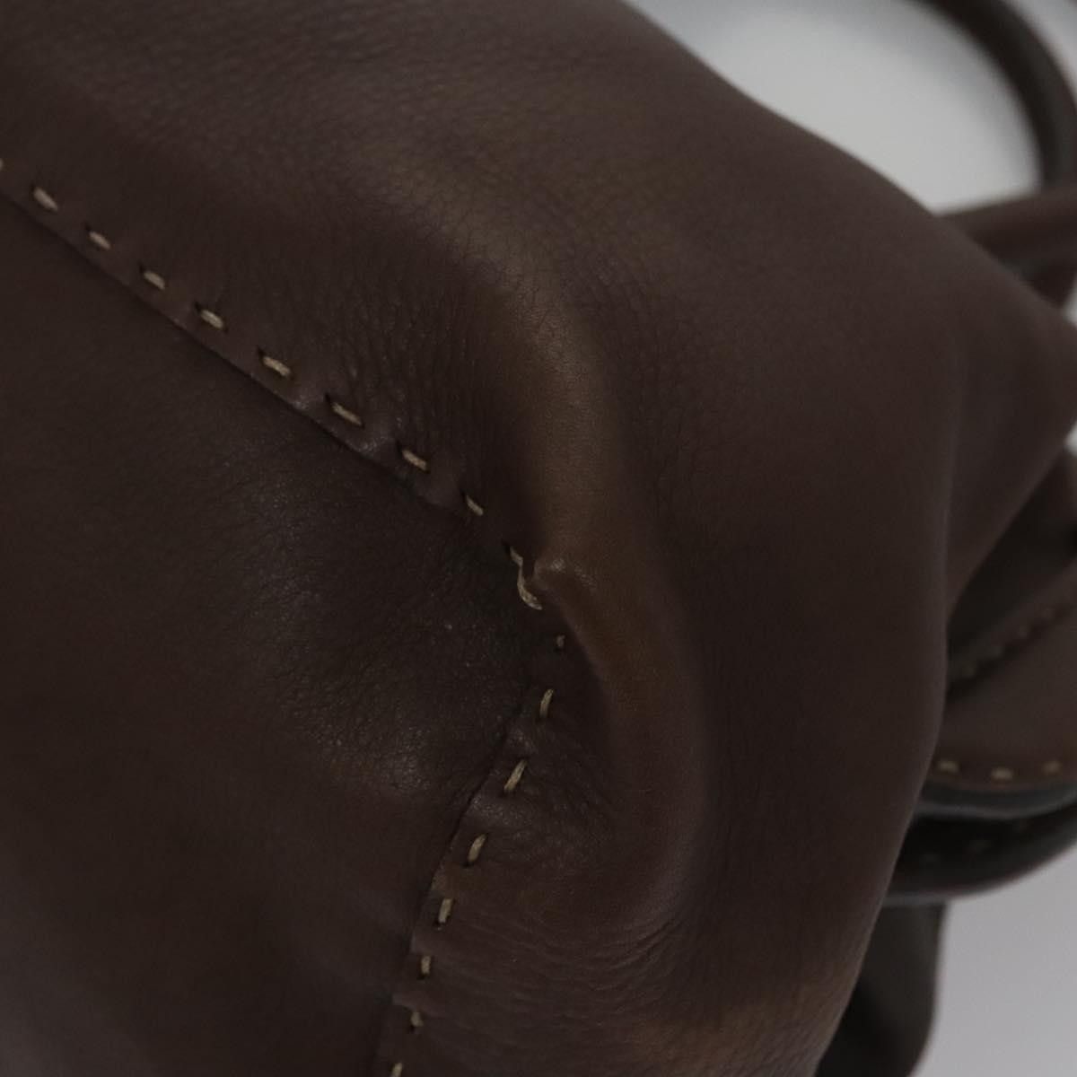 Fendi Selleria Brown Leather Handbag (Pre-Owned) Size ONE SIZE - 10 Thumbnail