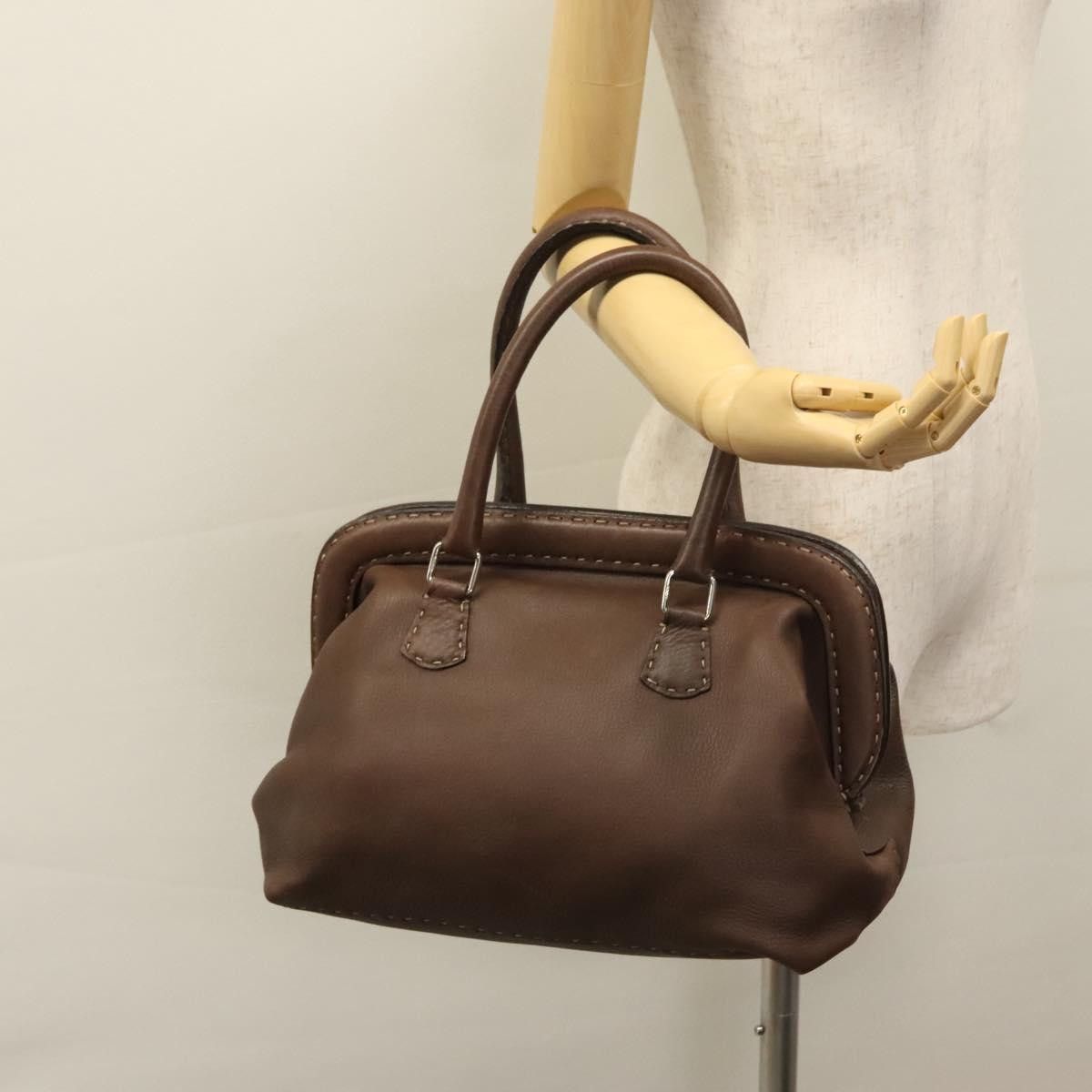 Fendi Selleria Brown Leather Handbag (Pre-Owned) Size ONE SIZE - 16 Thumbnail