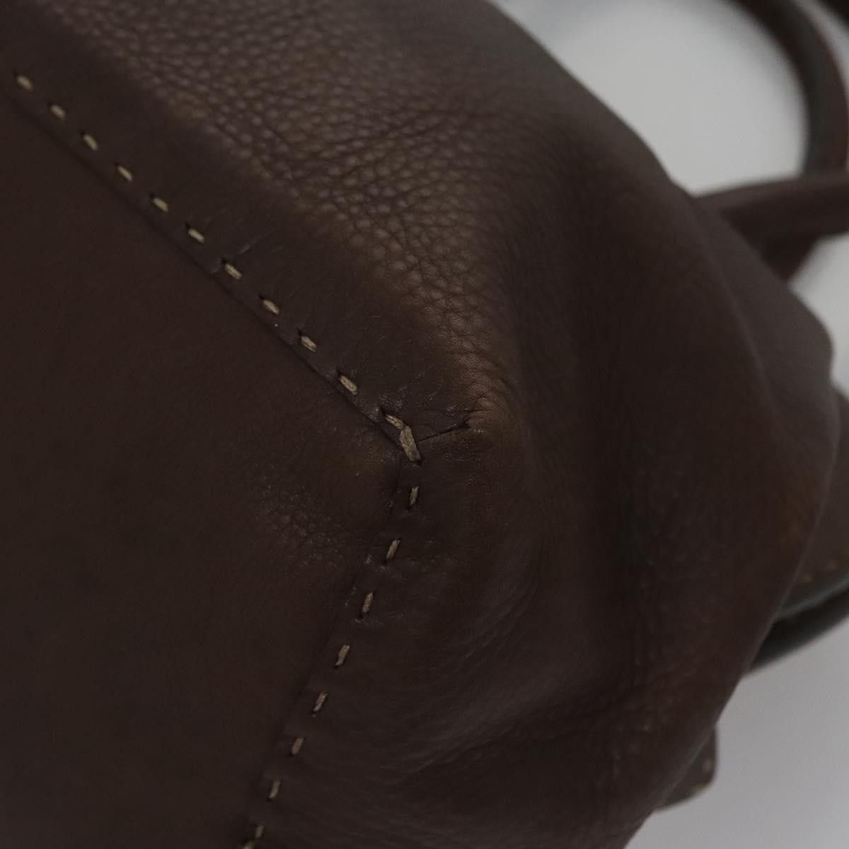 Fendi Selleria Brown Leather Handbag (Pre-Owned) Size ONE SIZE - 8 Thumbnail