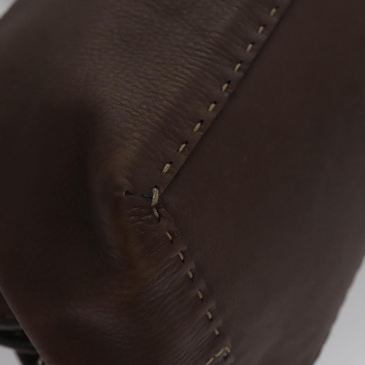 Fendi Selleria Brown Leather Handbag (Pre-Owned) Size ONE SIZE - 9 Thumbnail