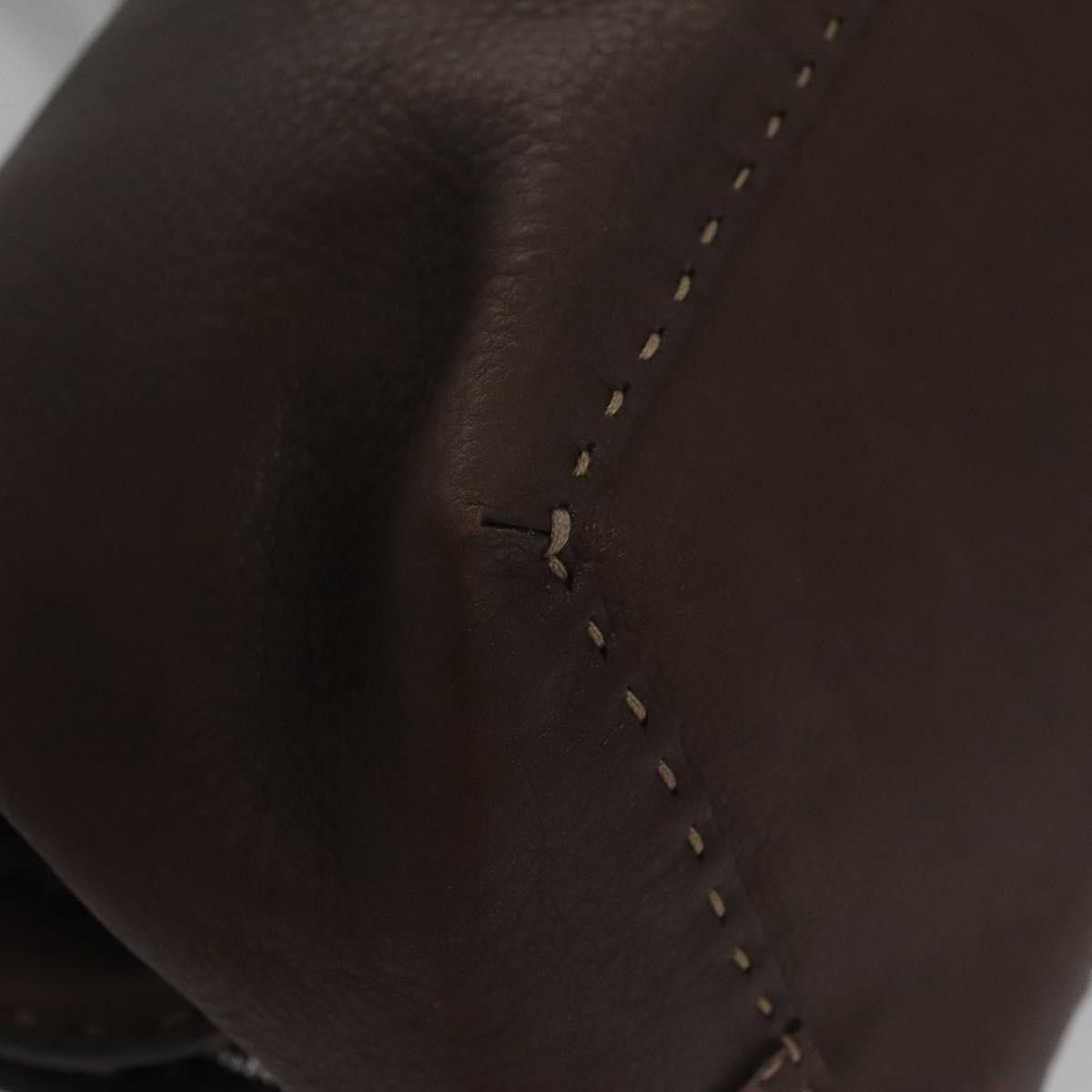 Fendi Selleria Brown Leather Handbag (Pre-Owned) Size ONE SIZE - 7 Thumbnail
