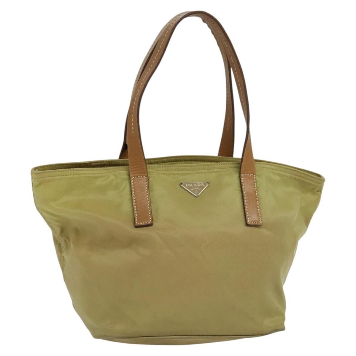 Prada Tessuto Beige Synthetic Tote Bag (Pre-Owned) Size ONE SIZE - 19 Thumbnail