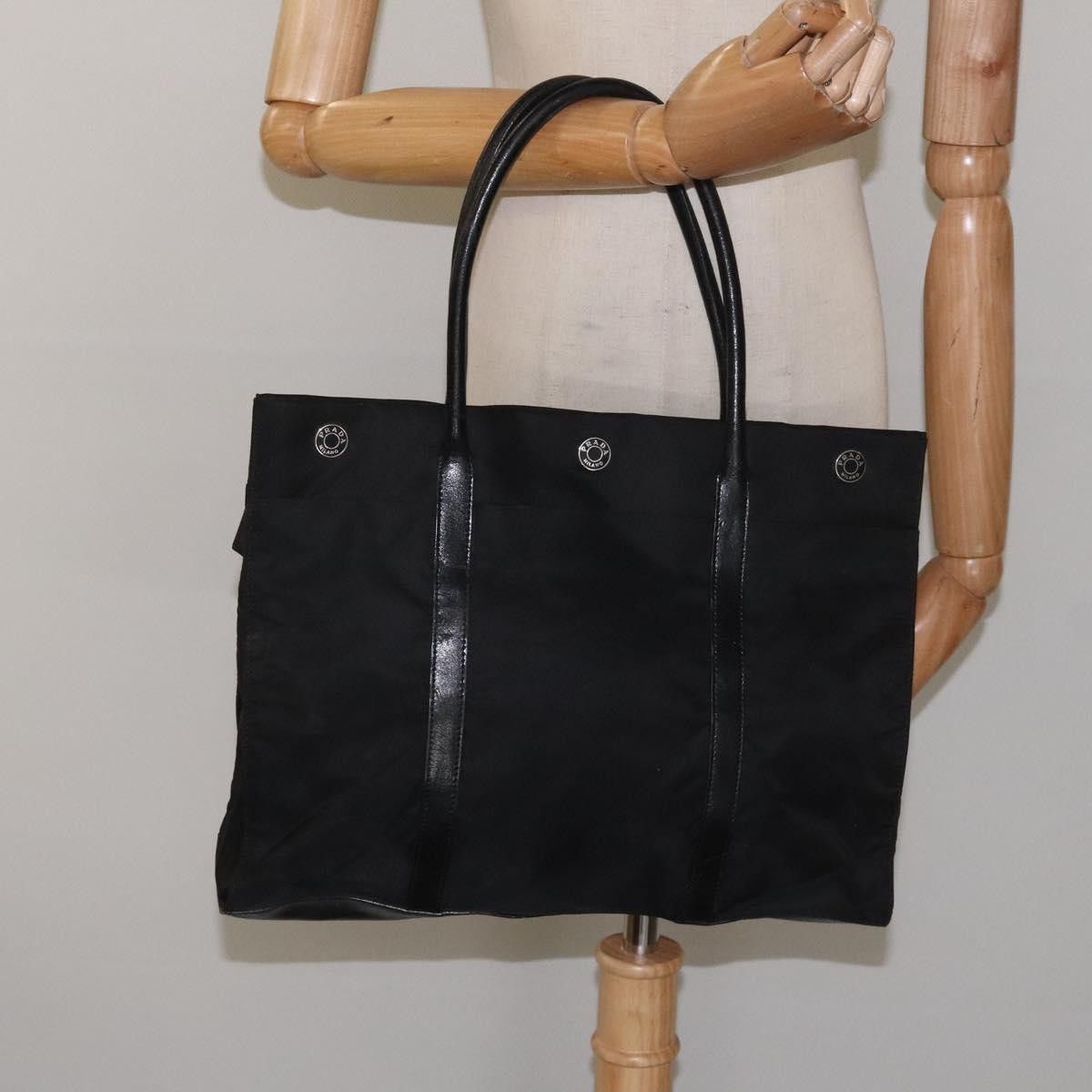 Prada Tessuto Black Synthetic Tote Bag (Pre-Owned) Size ONE SIZE - 18 Thumbnail