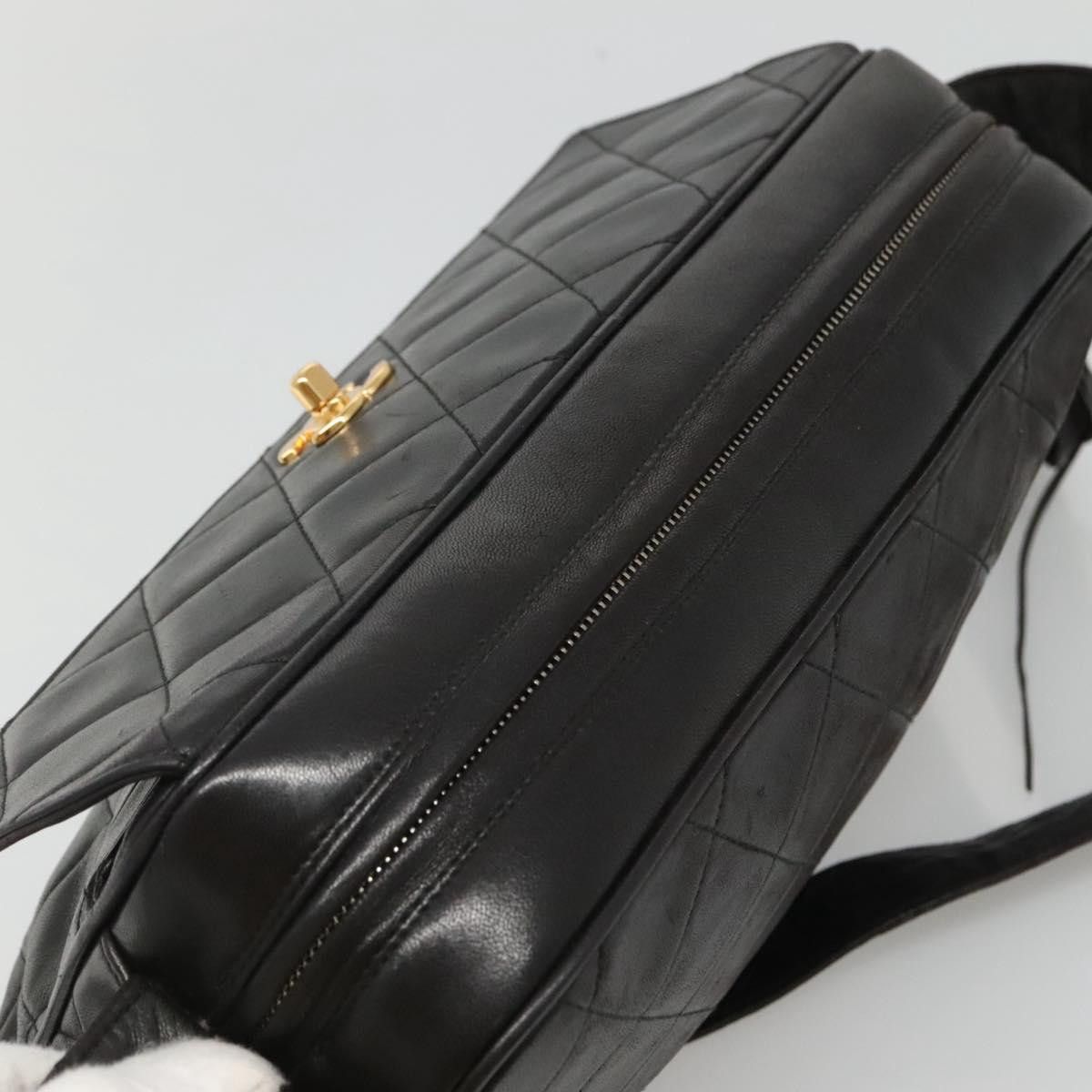 Chanel Coco Mark Black Leather Shoulder Bag (Pre-Owned) Size ONE SIZE - 12 Thumbnail