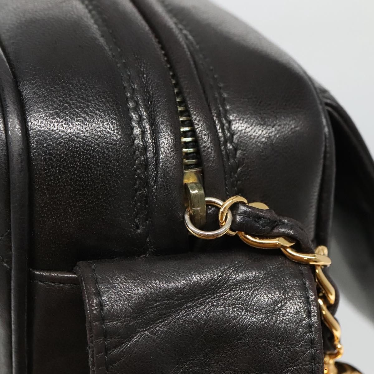 Chanel Coco Mark Black Leather Shoulder Bag (Pre-Owned) Size ONE SIZE - 13 Thumbnail