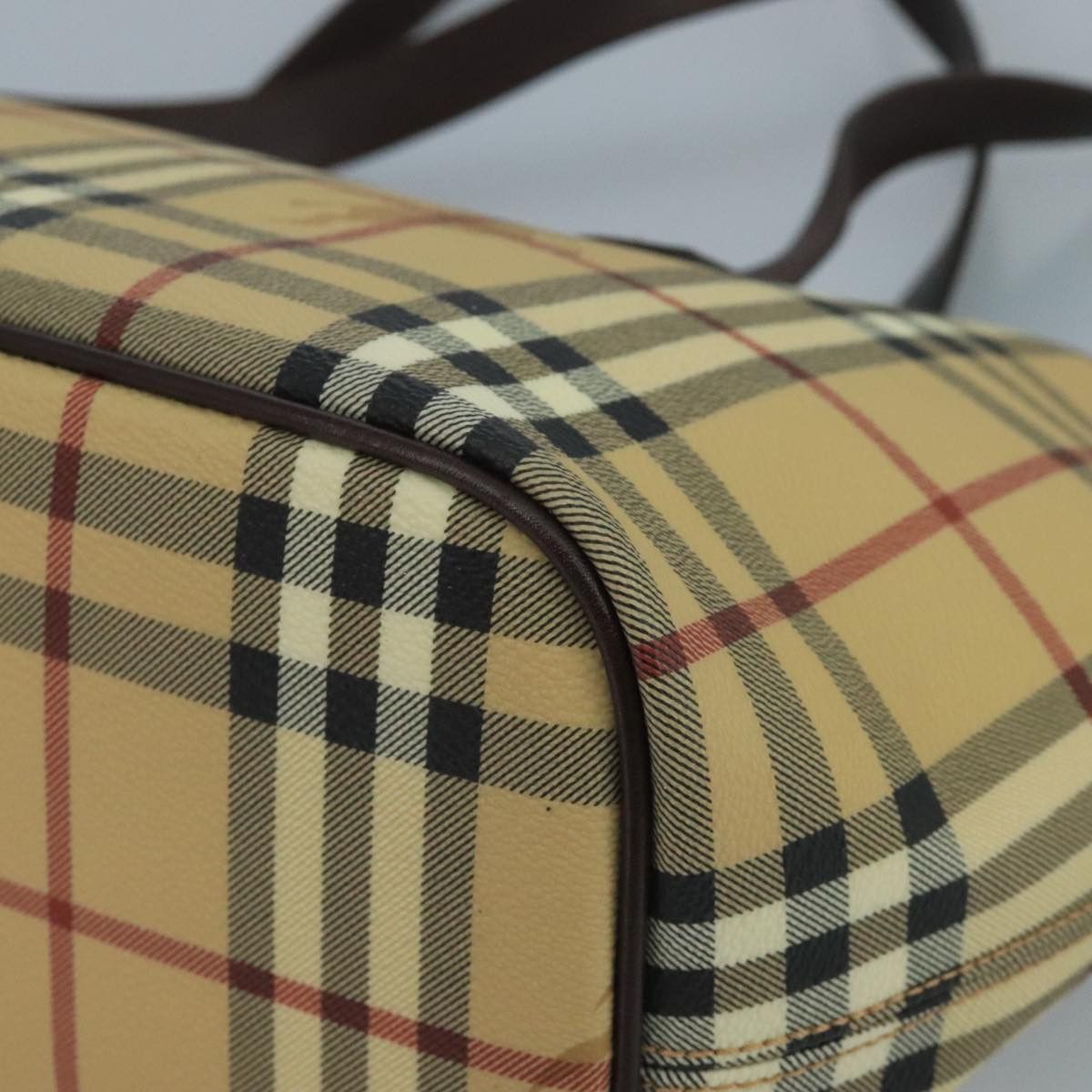 Burberry Nova Check Beige Canvas Tote Bag (Pre-Owned) Size ONE SIZE - 16 Thumbnail