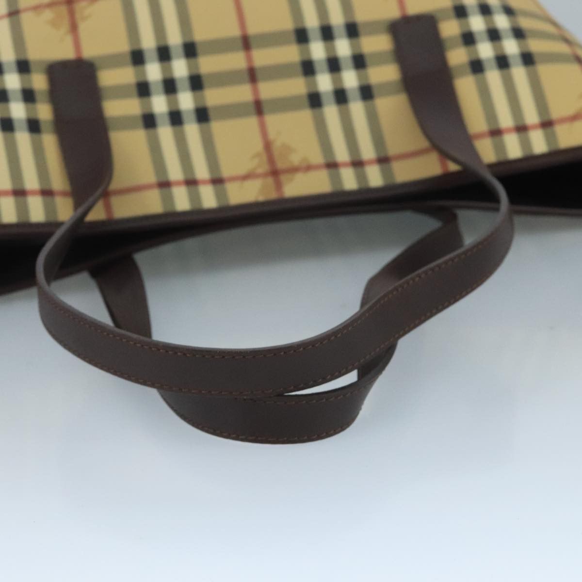 Burberry Nova Check Beige Canvas Tote Bag (Pre-Owned) Size ONE SIZE - 5 Thumbnail
