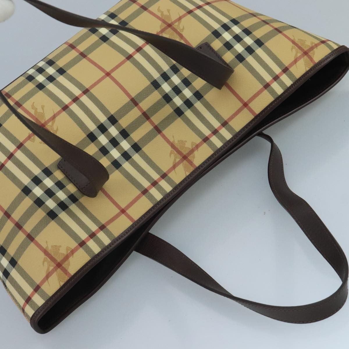 Burberry Nova Check Beige Canvas Tote Bag (Pre-Owned) Size ONE SIZE - 12 Thumbnail