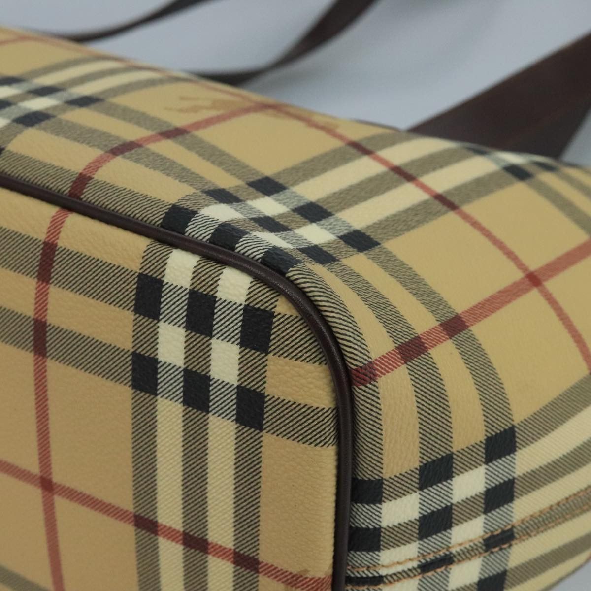 Burberry Nova Check Beige Canvas Tote Bag (Pre-Owned) Size ONE SIZE - 7 Thumbnail
