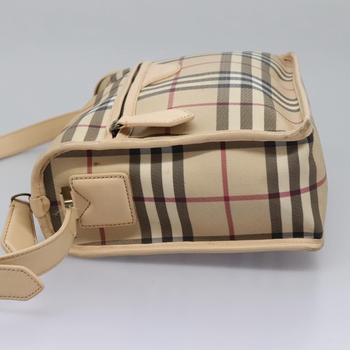 Burberry Nova Check Beige Canvas Shoulder Bag (Pre-Owned) Size ONE SIZE - 3 Thumbnail
