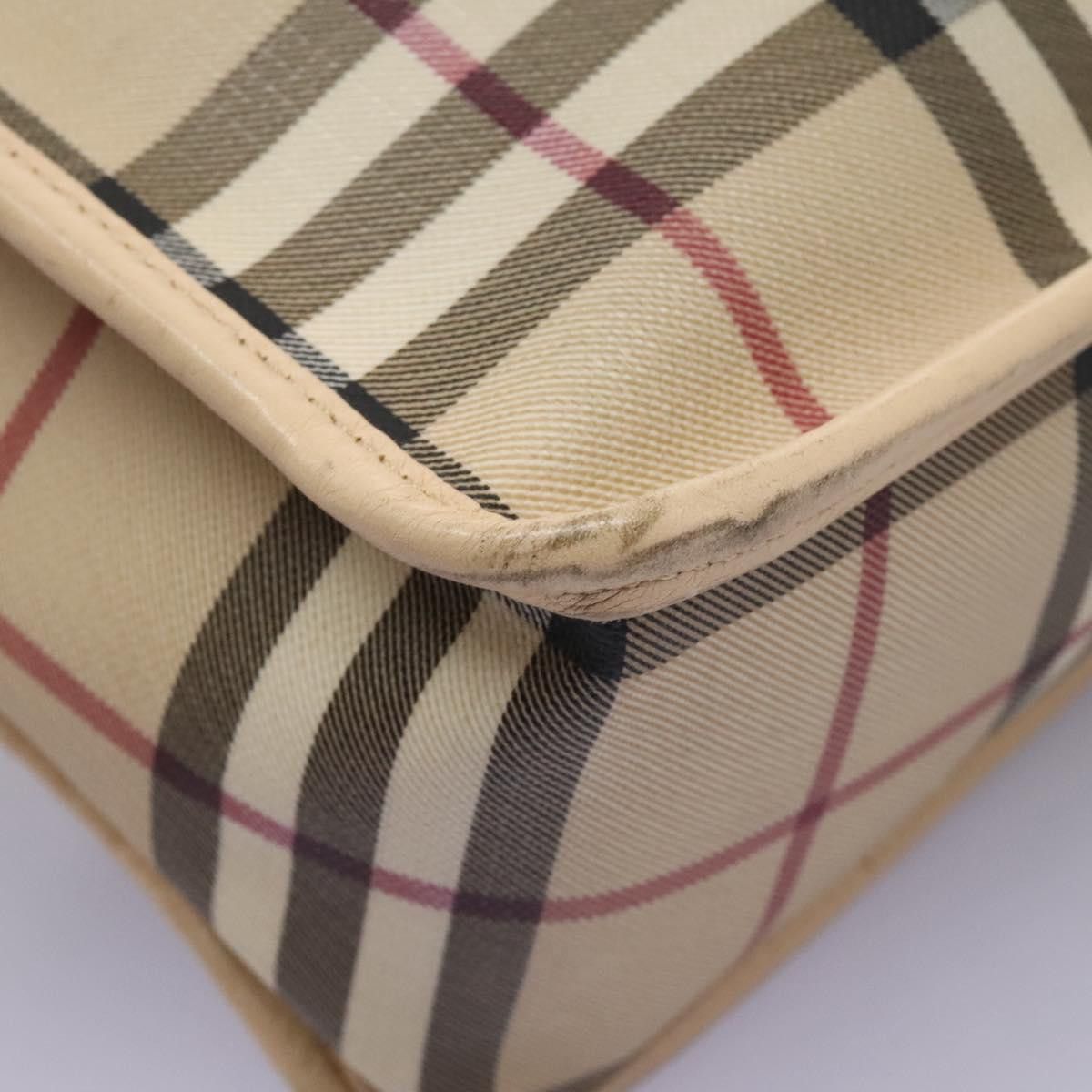 Burberry Nova Check Beige Canvas Shoulder Bag (Pre-Owned) Size ONE SIZE - 8 Thumbnail