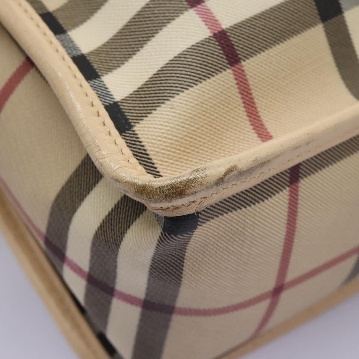 Burberry Nova Check Beige Canvas Shoulder Bag (Pre-Owned) Size ONE SIZE - 6 Thumbnail