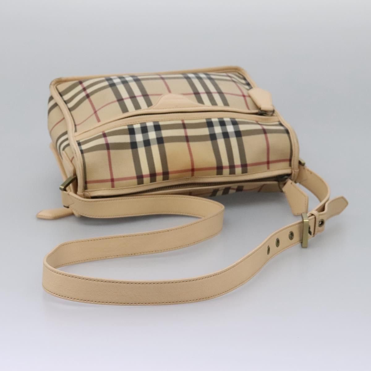 Burberry Nova Check Beige Canvas Shoulder Bag (Pre-Owned) Size ONE SIZE - 5 Thumbnail