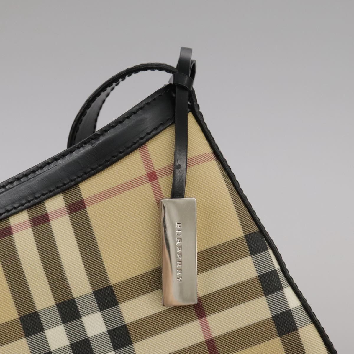 Burberry Nova Check Beige Canvas Shoulder Bag (Pre-Owned) Size ONE SIZE - 11 Thumbnail
