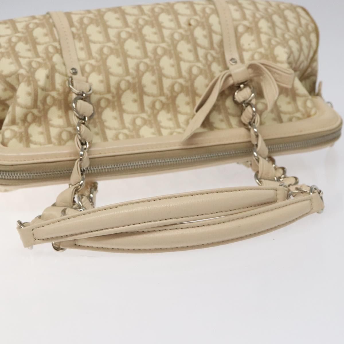 Dior Trotter Beige Canvas Handbag (Pre-Owned) Size ONE SIZE - 7 Thumbnail