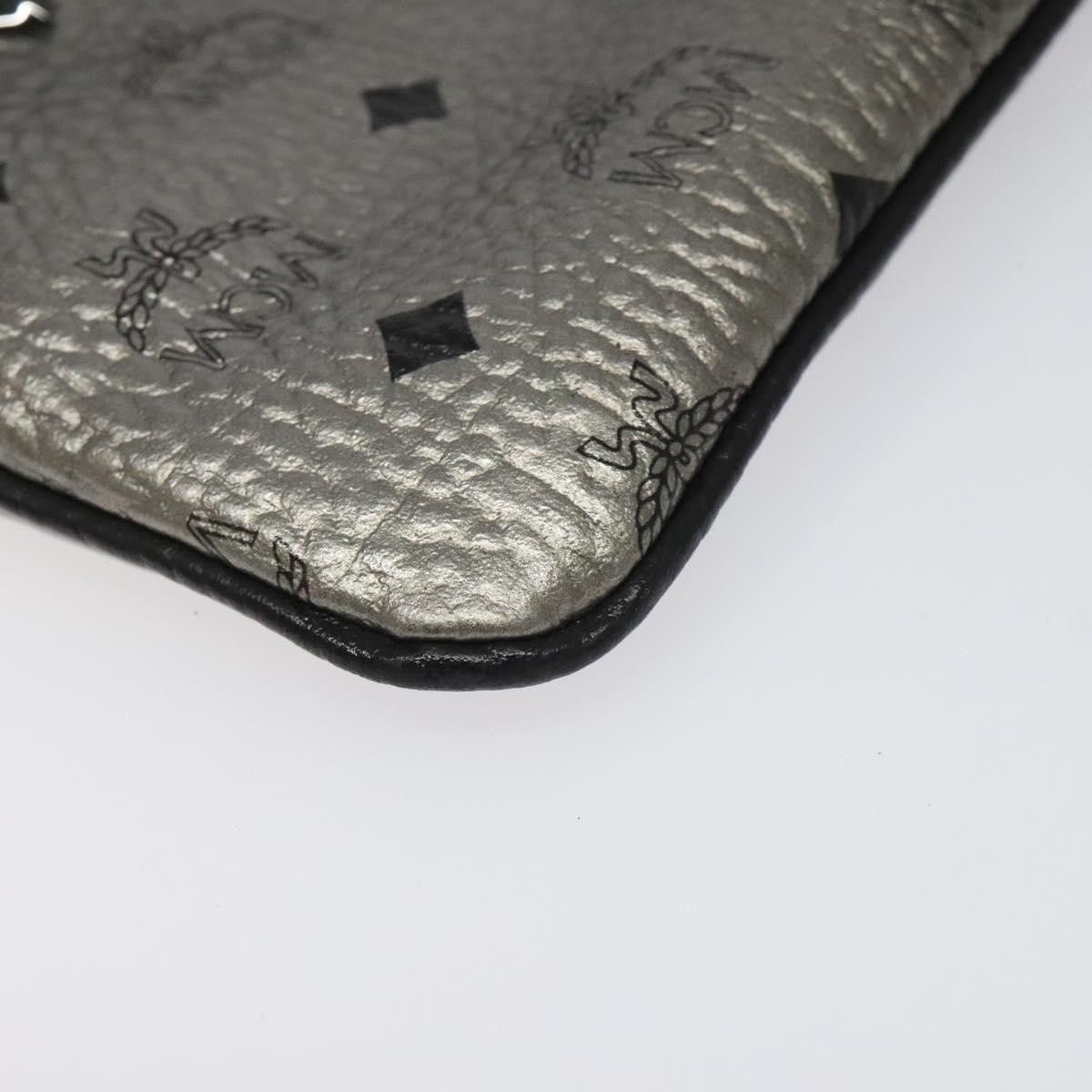 MCM Visetos Stark Silver Leather Clutch Bag (Pre-Owned) Size ONE SIZE - 8 Thumbnail