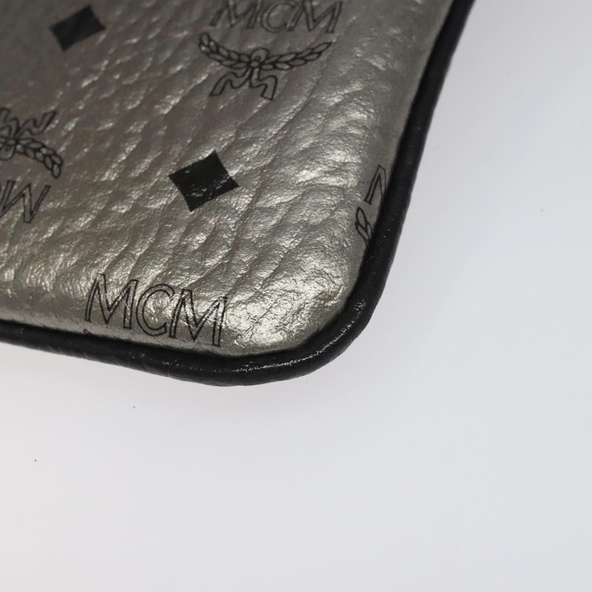 MCM Visetos Stark Silver Leather Clutch Bag (Pre-Owned) Size ONE SIZE - 9 Thumbnail